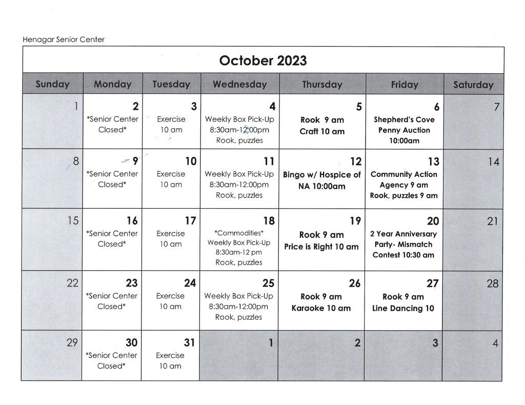 Henagar Senior Center City of Henagar