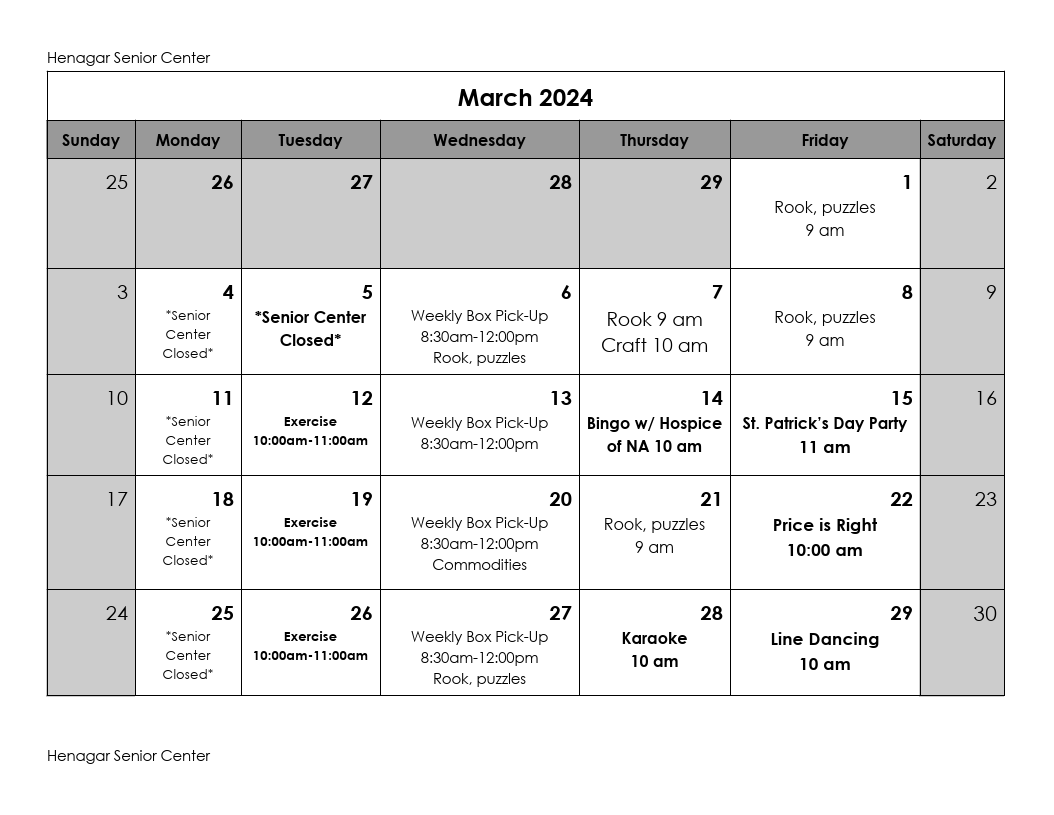 Henagar Senior Center City of Henagar